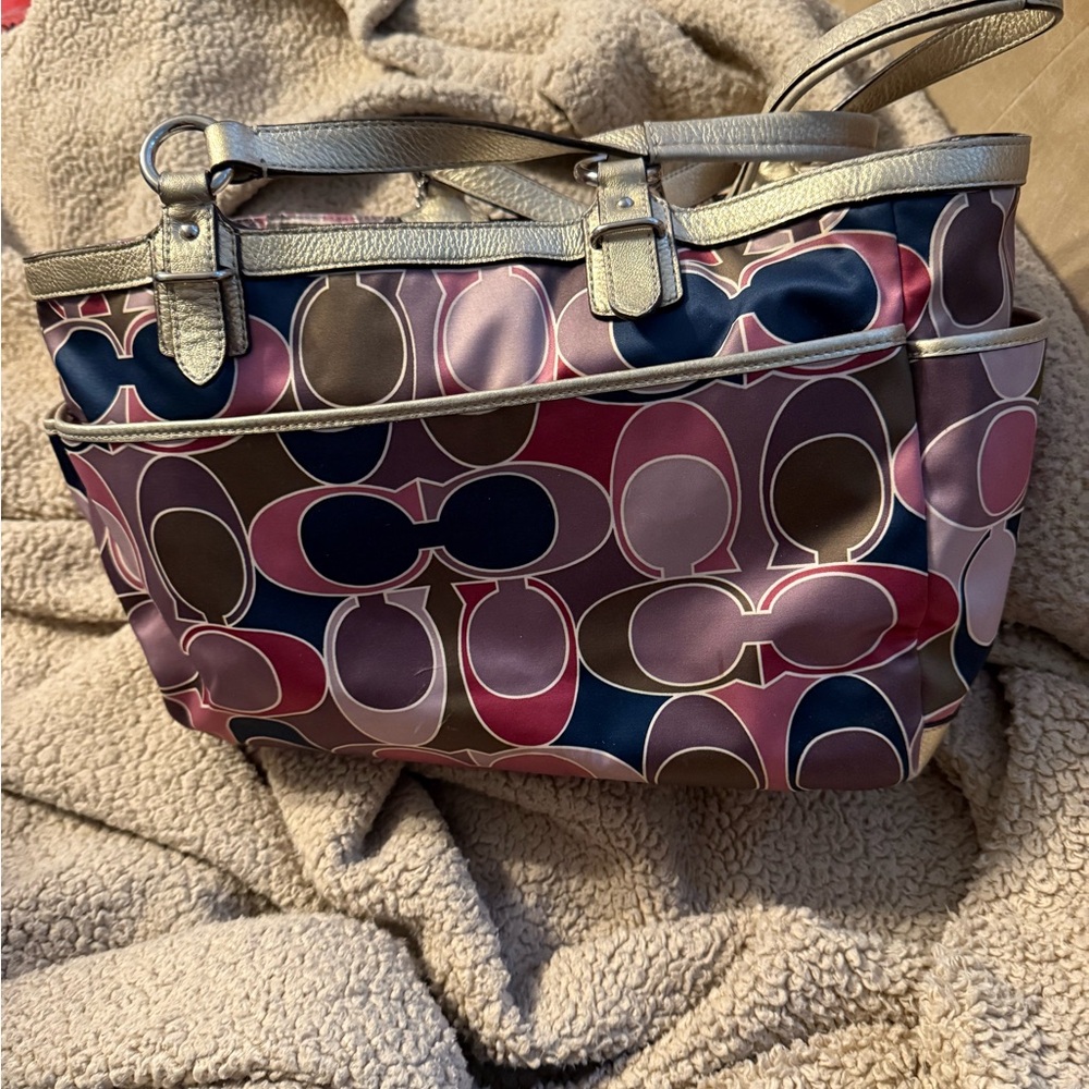 Coach Sateen Multicolored Purse